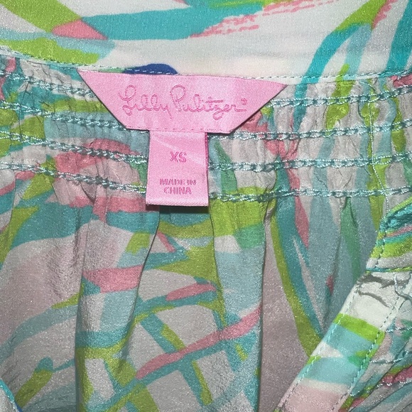 Lily Pulitzer Women’s Elsa 100% silk long sleeve - Picture 3 of 4